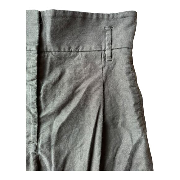 High waisted pleated linen black shorts pockets by Wilfred with linen size 10 - Picture 16 of 16